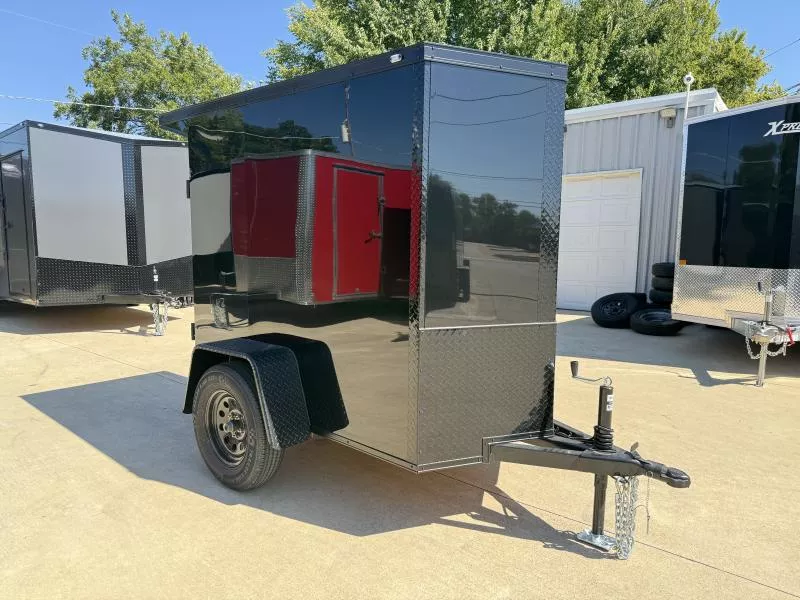 2026 New 4x6 SA Screwless Enclosed Trailer | Blackout | Spoiler Package | 5'6" Interior | .08 Polycor | 851 