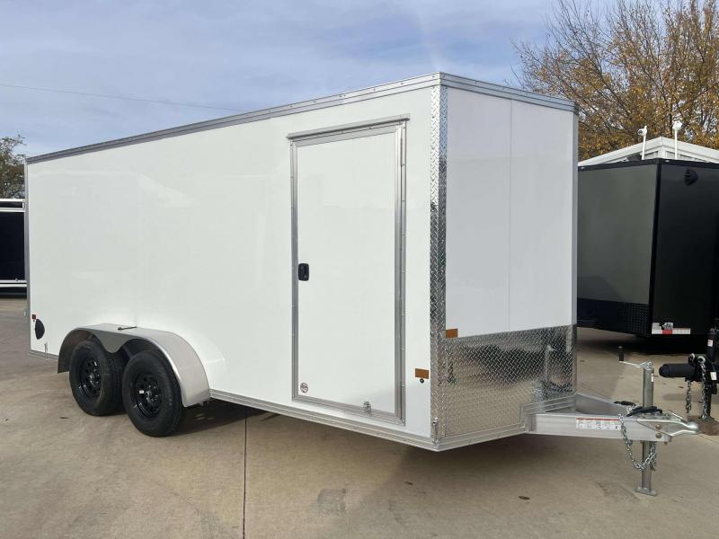 2025 ALCOM 7X16 TA Aluminum Screwless Enclosed Trailer | Barn Doors