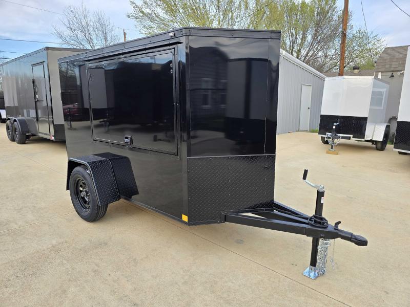 2024 New 4x8 SA Screwless Enclosed Trailer | .08 Polycor | Vending Window