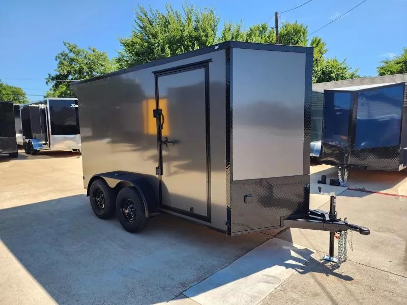 2026 New 6x12 TA Screwless Enclosed Trailer | 50 AMP Electric Pkg. | Blackout | Spoiler Package | .08 Polycor