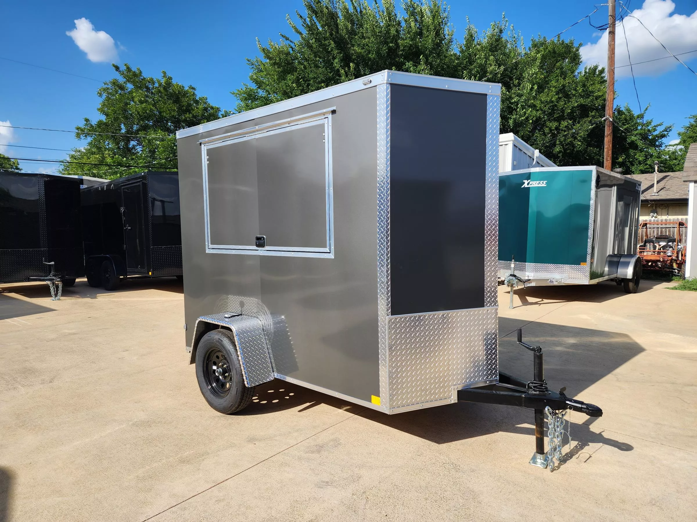 2025 New 5x8 SA Screwless Vending Enclosed Trailer | .08 Polycor