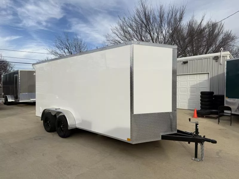 2026 New 7x16 TA Screwless Enclosed Trailer | Spoiler Package | .08 Polycor | Dexter Axles | 945