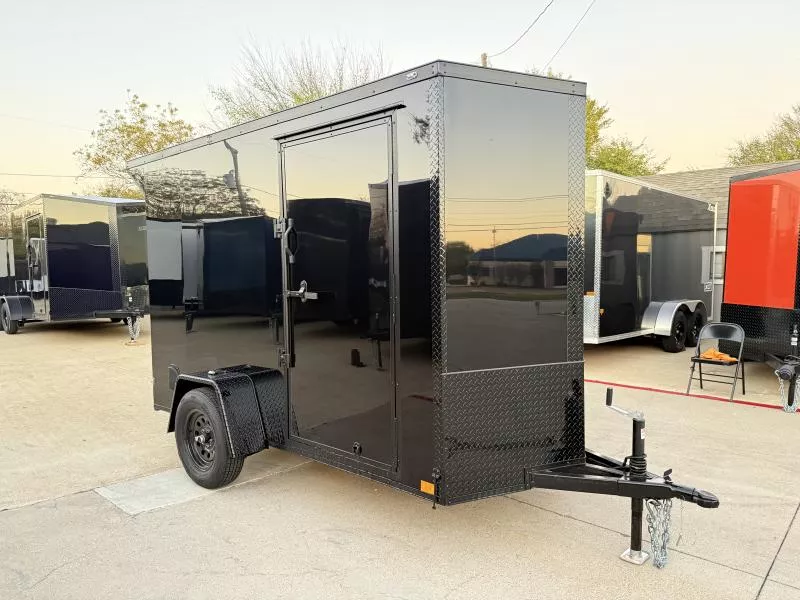2026 New 5x10 SA Screwless Enclosed Trailer | Blackout | Spoiler Package | .08 Polycor | 916