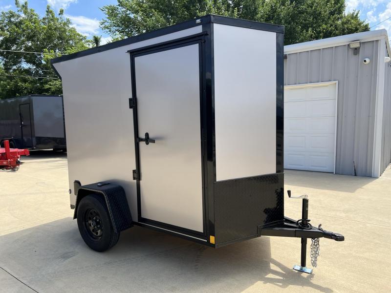 2024 New 5x8 SA Screwless Enclosed Trailer | Blackout | Spoiler Package | .08 Polycor