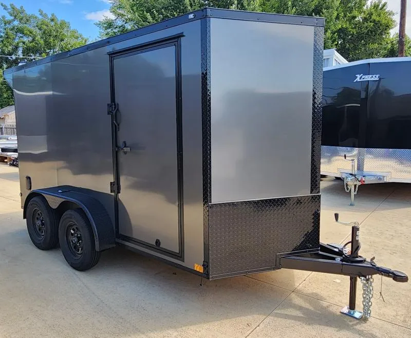 2026 New 6x12 TA Screwless Enclosed Trailer | Blackout | Spoiler Package | .08 Polycor | Dexter Axles | 1020