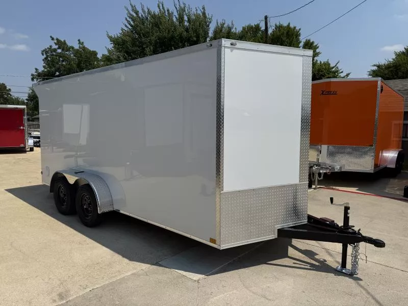 2026 New 7x16 TA Screwless Enclosed Trailer | Spoiler Package | .08 Polycor