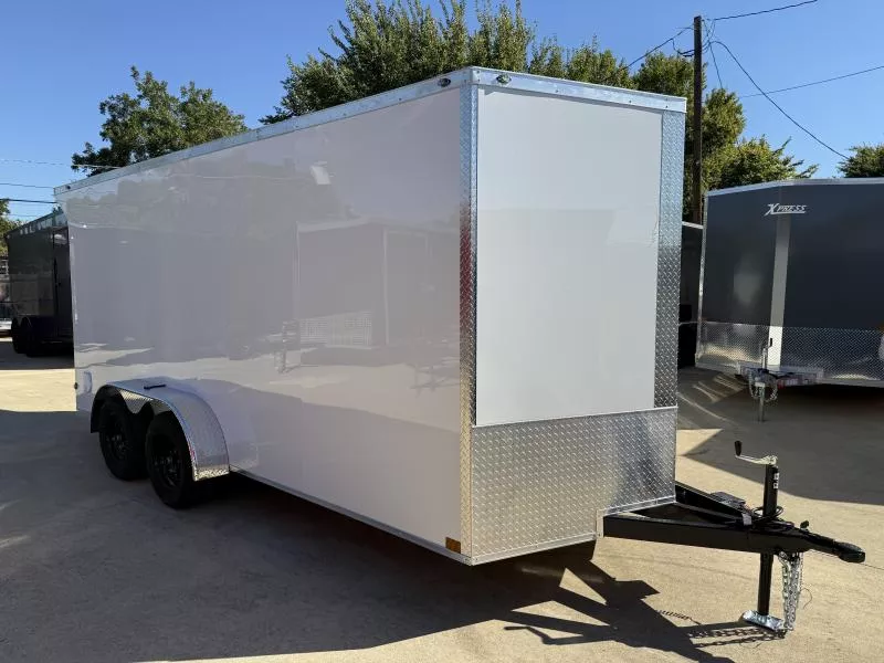 2026 New 7x16 Screwless Enclosed Trailer | Spoiler Package | .08 Polycor | 860