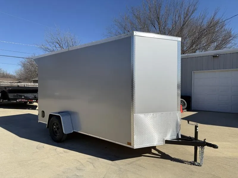 2026 New 6x12 SA Screwless Enclosed Trailer | Spoiler Package | .08 Polycor | Dexter Axles | 123