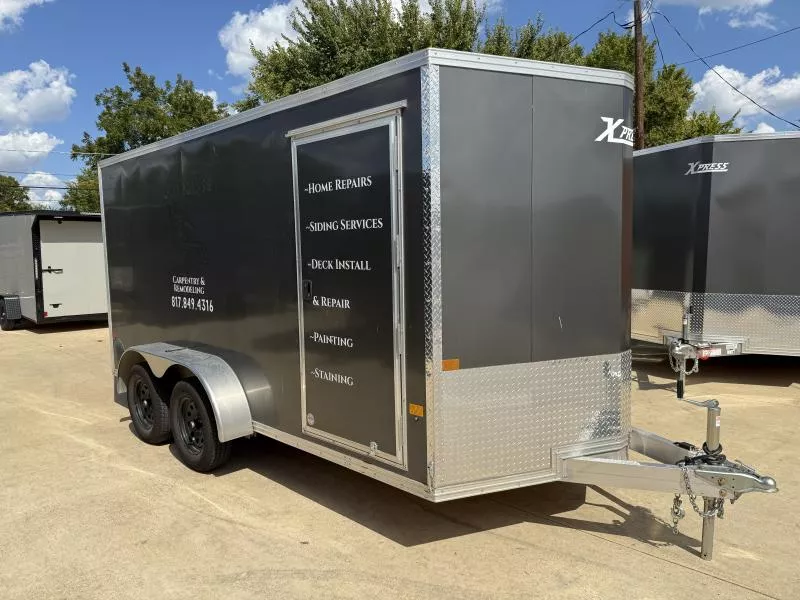 2025 Alcom Xpress XLT 7x14 TA Screwless Aluminum Enclosed Trailer | 6'4" Interior | 854