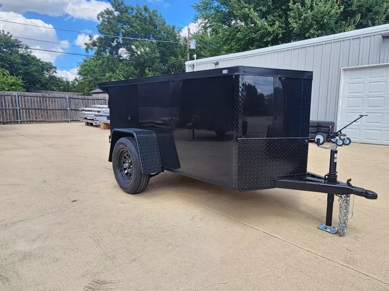 2026 New 4x8 SA Screwless Enclosed Trailer | Blackout | Spoiler Package | 3' Interior | .08 Polycor