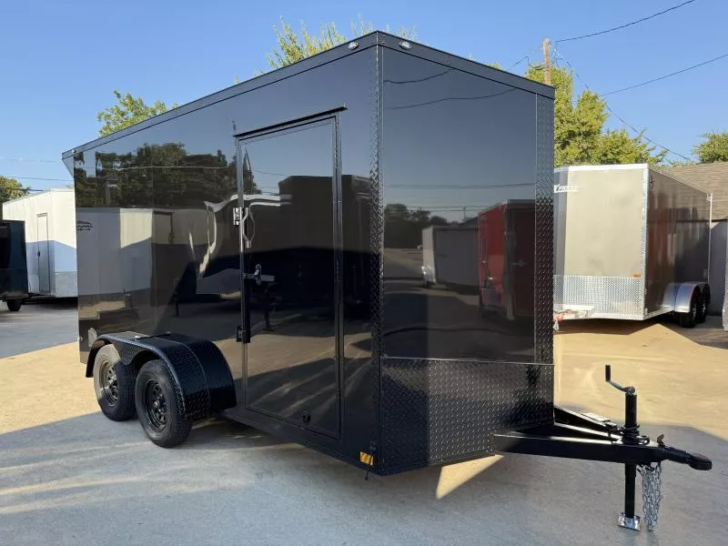 2026 New 7x14 TA Screwless Enclosed Trailer | Blackout | Spoiler Package | 7' Interior | .08 Polycor | 864
