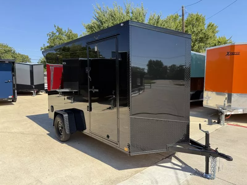 2026 New 6x12 SA Screwless Enclosed Trailer | Blackout | Spoiler Package | .08 Polycor | 850