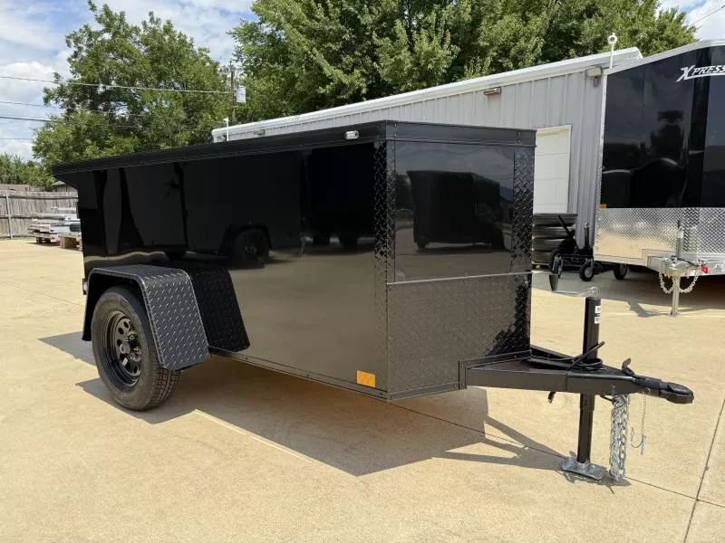 2026 New 4x8 SA Screwless Enclosed Trailer | Blackout | Spoiler Package | 3' Interior | .08 Polycor