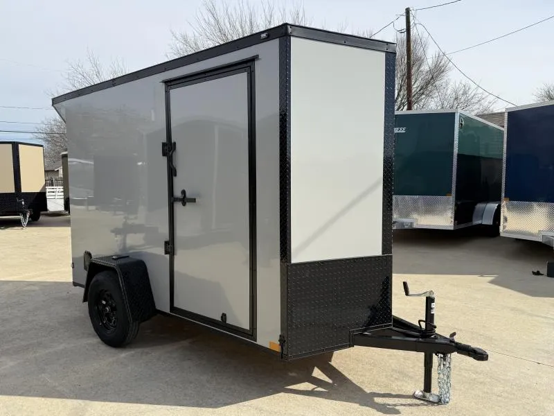 2026 New 5x10 SA Screwless Enclosed Trailer | Blackout | Spoiler Package | .08 Polycor | Dexter Axle | 993