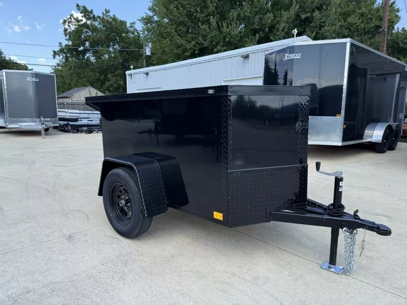 2026 New 4x6 SA Screwless Enclosed Trailer | Blackout | Spoiler Package | 3' Interior | .08 Polycor