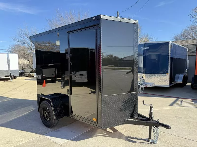 2026 New 5x8 SA Screwless Enclosed Trailer | Blackout | Spoiler Package | .08 Polycor |  Dexter Axles | 940