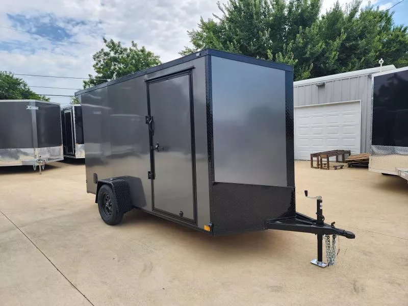 2026 New 6x12 SA Screwless Enclosed Trailer | Blackout | Spoiler Package | .08 Polycor