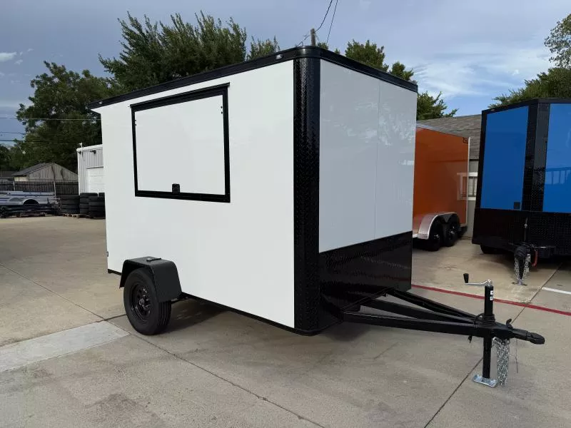 2026 New 6x10 SA Screwless Vending Enclosed Trailer | Blackout | Spoiler Package | Sink Pkg. | .08 Polycor | #828