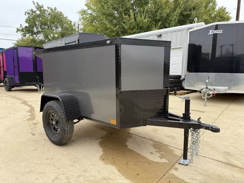 2026 New 4x6 SA Screwless Enclosed Trailer | Blackout | Spoiler Package | 3' Interior | .08 Polycor | 878