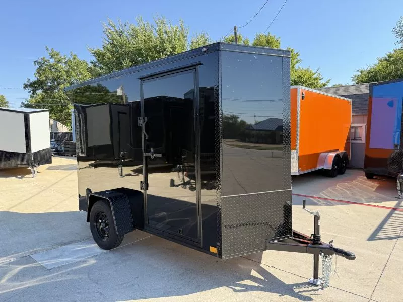 2026 New 5x10 SA Screwless Enclosed Trailer | Blackout | Spoiler Package | .08 Polycor | 834