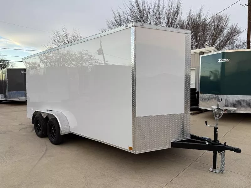 2026 New 7x16 TA Screwless Enclosed Trailer | Spoiler Package | .08 Polycor | Dexter Axles | 948
