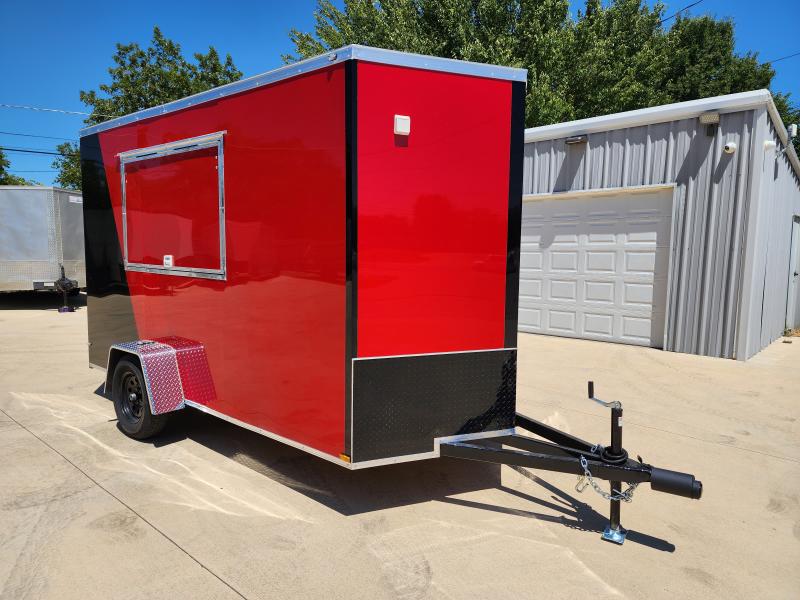 2023 New 6X12 SA Screwless Vending / Concession Enclosed Trailer | .08 Polycor Exterior | 7' Interior