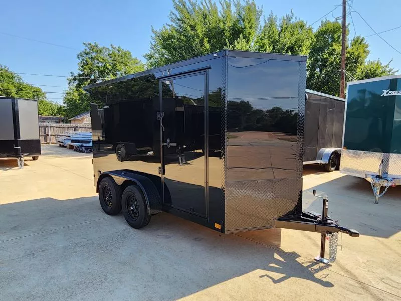 2026 New 6x12 TA Screwless Enclosed Trailer | Blackout | Spoiler Package | Barn Doors |  .08 Polycor
