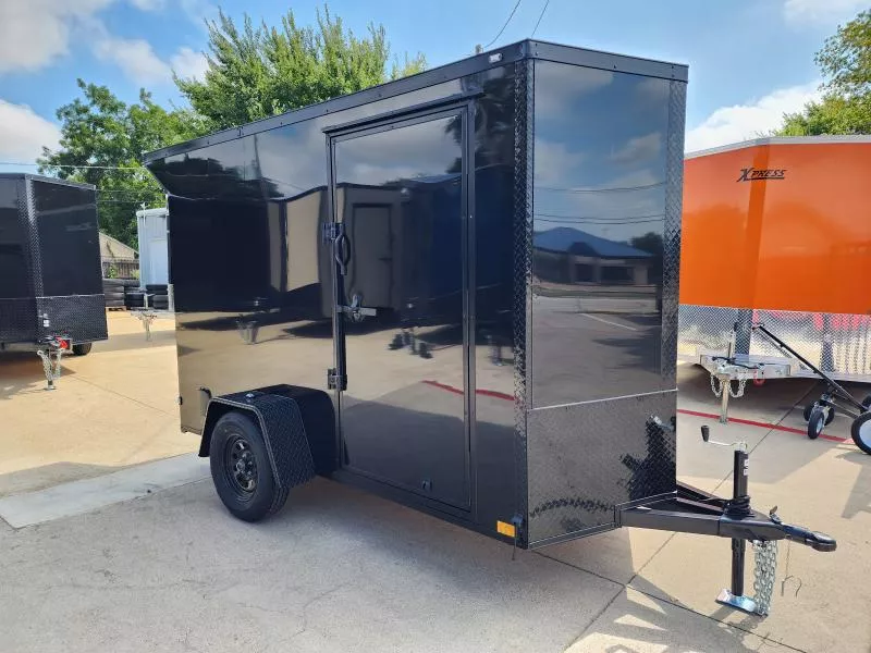 2026 New 5x10 SA Screwless Enclosed Trailer | Blackout | Spoiler Package | .08 Polycor