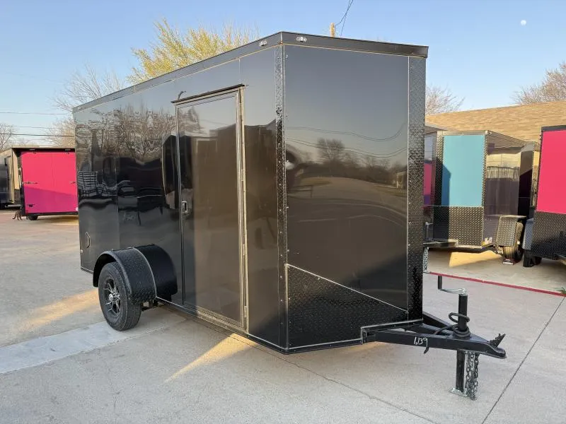 2026 New 6x12 SA Screwless Enclosed Trailer | Blackout | .08 Exterior | 1014