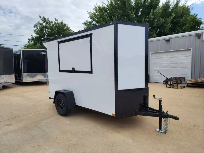 2026 New 5x10 SA Screwless Vending Enclosed Trailer | Blackout | Spoiler Package | .08 Polycor
