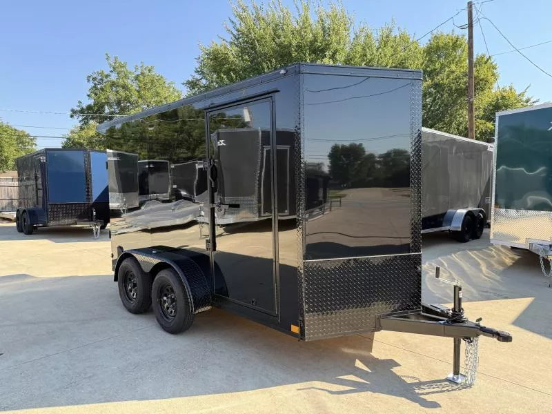 2026 New 6x12 TA Screwless Enclosed Trailer | Blackout | Spoiler Package | Barn Doors | .08 Polycor | 837