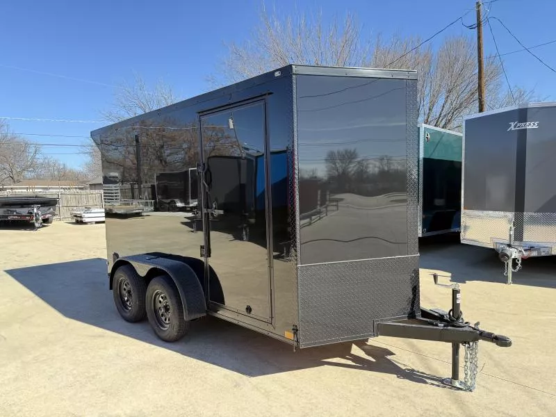 2026 New 6x12 TA Screwless Enclosed Trailer | Blackout | Spoiler Package | .08 Polycor | Dexter Axles | 958