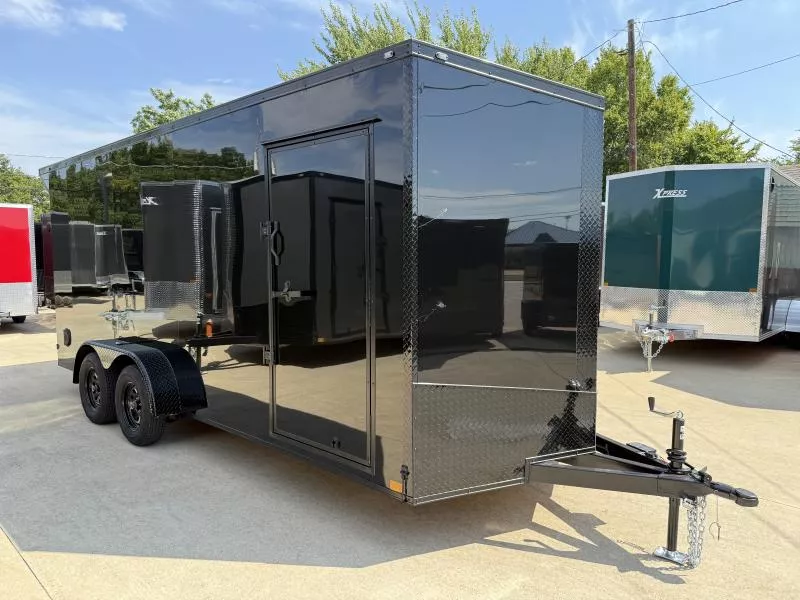 2026 New 7x18 TA Screwless Enclosed Trailer | Blackout | Spoiler Package | 7' Interior | .08 Polycor | #823