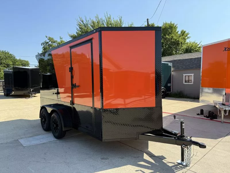 2026 New Custom 6X12 TA Screwless Enclosed Motorcycle Trailer | Blackout | Spoiler Package | .08 Polycor | MUST SEE!