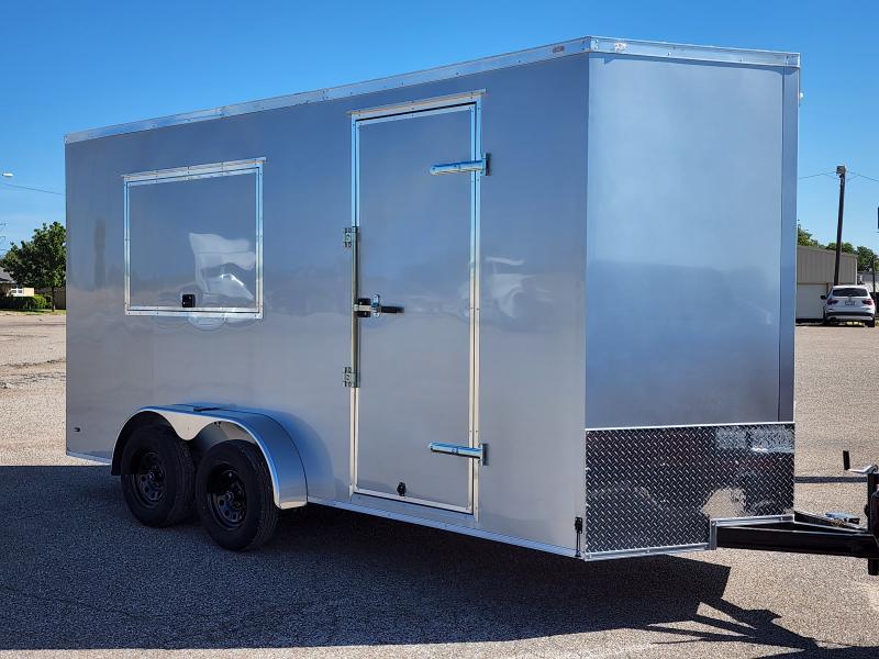 2022 NEW 7X16 Screwless w/Concession Window Cargo / Enclosed Trailer