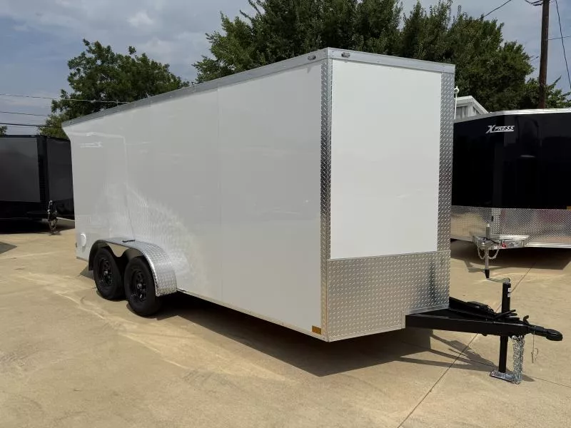 2026 New 7x16 TA Screwless Enclosed Trailer | Spoiler Package | .08 Polycor