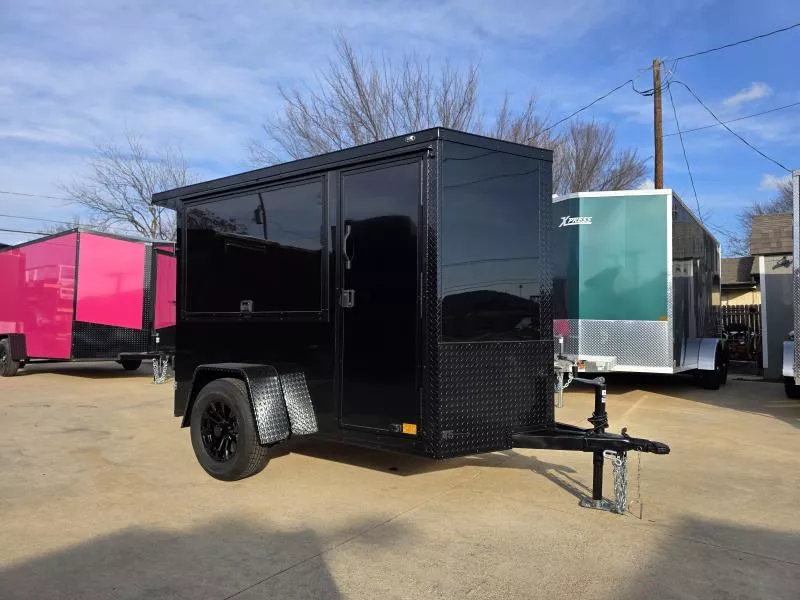 2026 New 5x8 SA Screwless Enclosed Farrier Trailer | Blackout | Spoiler Package | Barn Doors | .08 Polycor | 5'6" Interior | Dexter Axle | 943