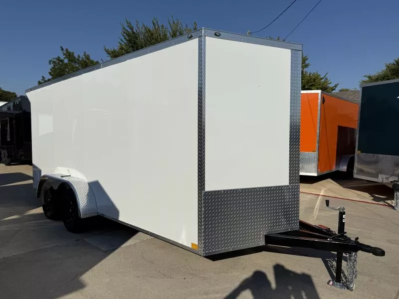2026 New 7x16 TA Screwless Enclosed Trailer | Spoiler Package | .08 Polycor | 6'6" Interior | 865