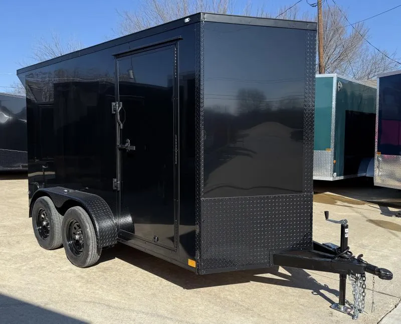 2026 New 6x12 TA Screwless Enclosed Trailer | Blackout | Spoiler Package | .08 Polycor | Dexter Axles| El Paso | 986