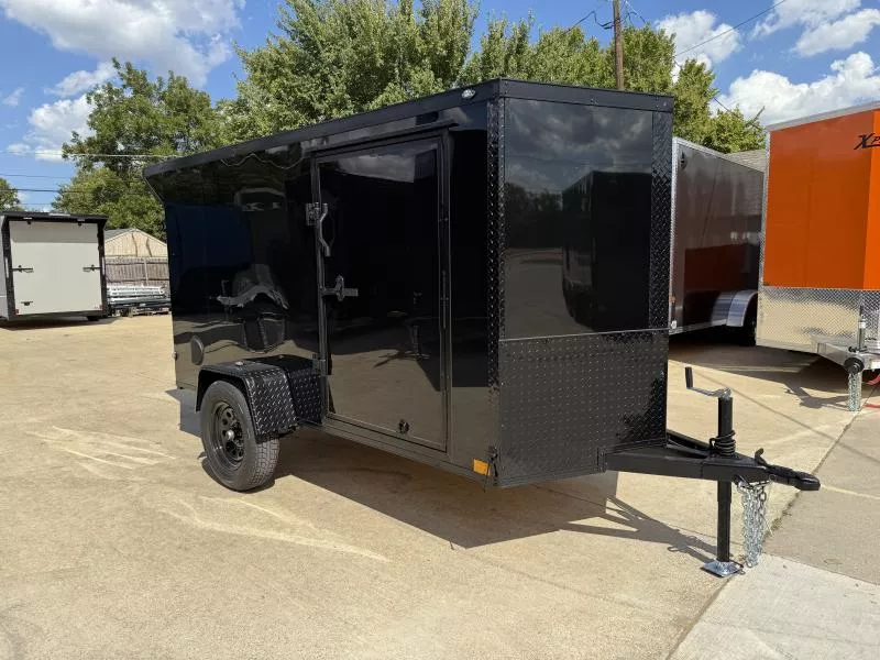 2026 New 5x10 SA Screwless Enclosed Trailer | Blackout | Spoiler Package | 5' Interior | .08 Polycor | Fits In Garage! | 852