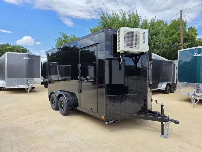 2026 New 7x14 TA Screwless Enclosed Vending Trailer | Blackout | Spoiler Package | 7' Interior | 50 AMP Electric Pkg. w/Mini Split | .08 Polycor