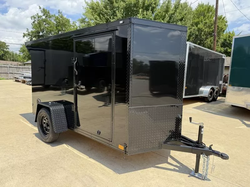 2026 New 5x10 SA Screwless Enclosed Trailer | Blackout | Spoiler Package | 5' Interior | .08 Polycor