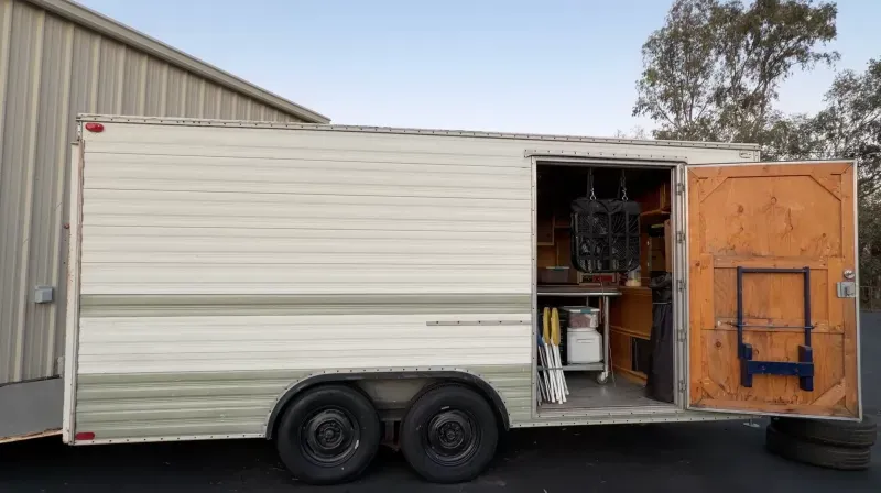 7 Foot by 16 Foot Enclosed Utility Trailer (7' 10" x 16")