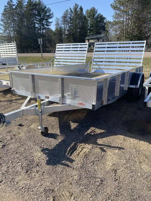 2025 Trophy Trailers 7' x 12' Diamond Plate Sides Utility Trailer
