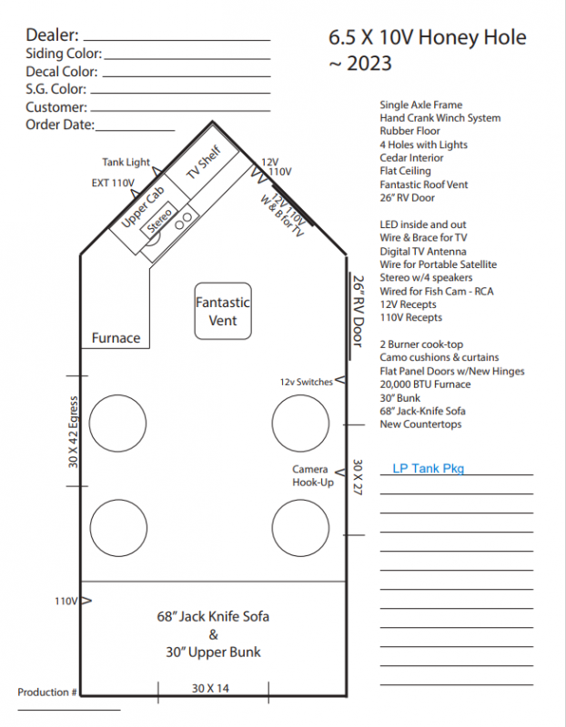 2023 Ice Castle 6.5' x 10' Honey Hole Ice House 2023 Ice Castle 6.5' x 10' Honey Hole Ice House
