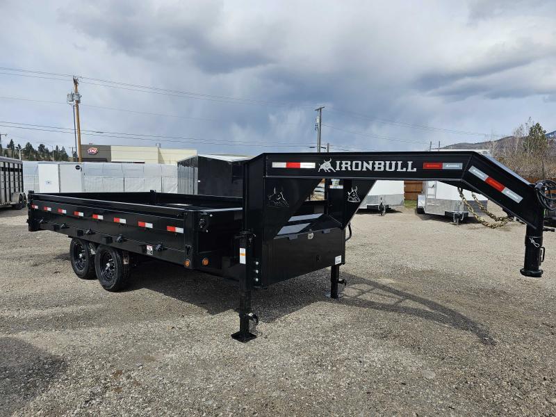 2023 Iron Bull 96"x16' 14k Deckover Gooseneck Dump Trailer Mountain