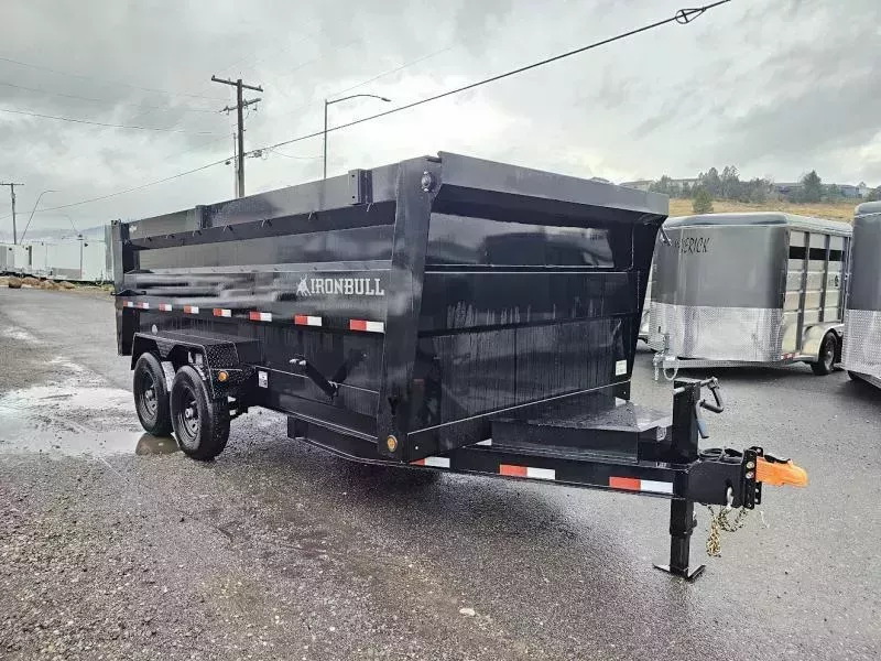 2026 Iron Bull 7x16 15k Dump Trailer w/48" Sides