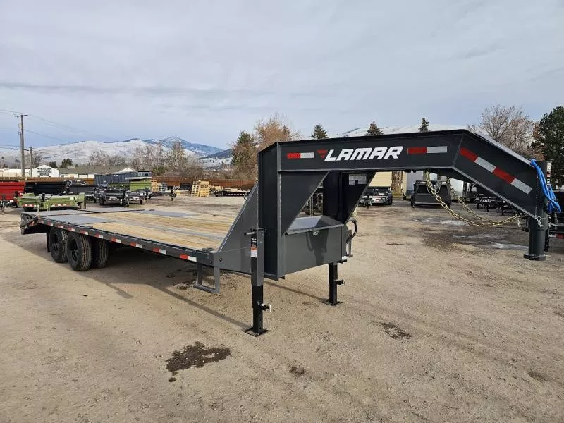 2026 Lamar 25' 22K Deckover Gooseneck Trailer 65r7fE72yxx8
