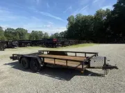 1999 Big Tex Trailers Used 50LA 83X16 W/Bifold Gate And Winch 