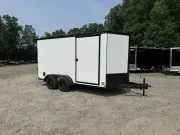 2027 Covered Wagon Trailers 7X14 7' Tall, Ramp Door, Spoiler, .080 Skin Blackout 